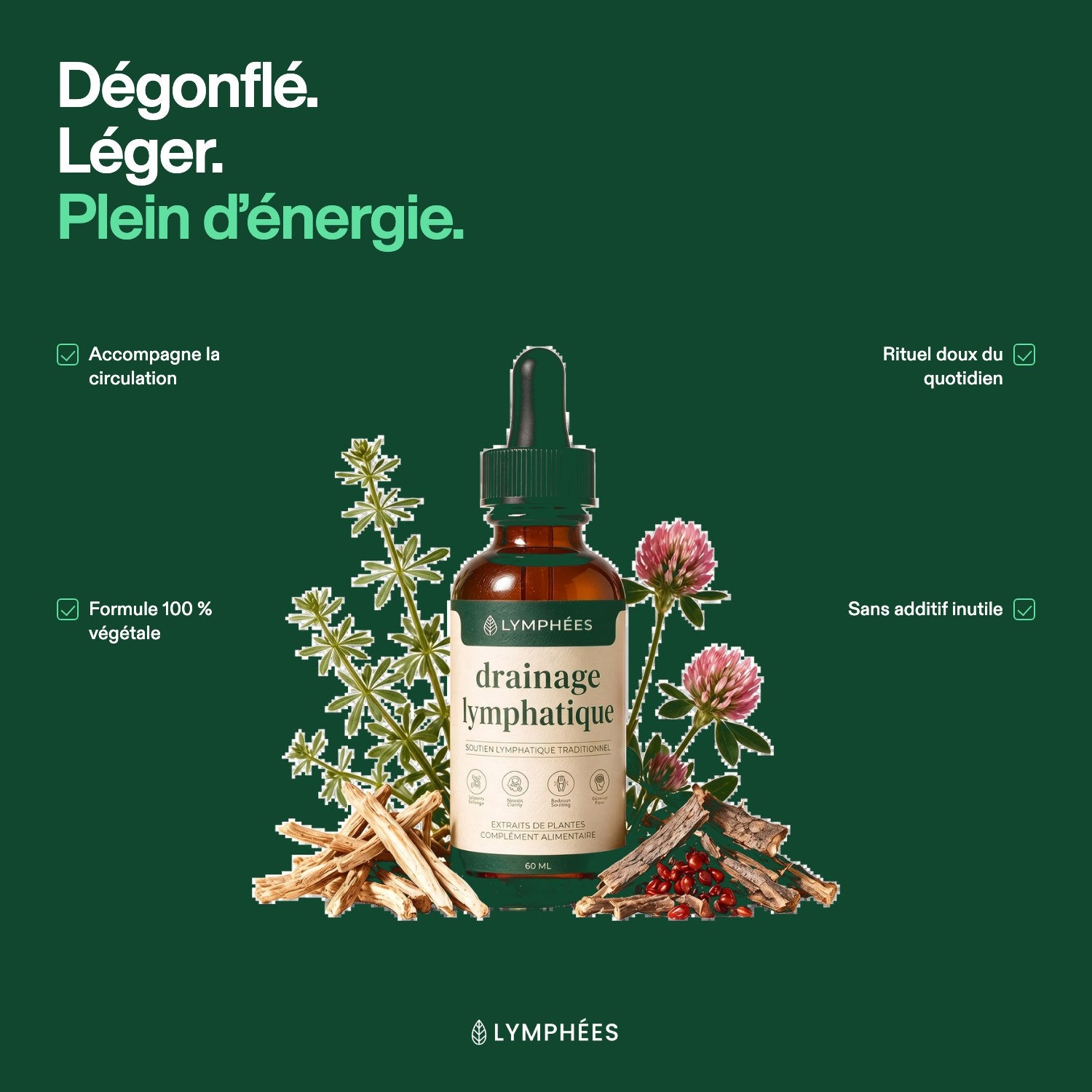 Les quatre bénéfices du flacon Lymphées